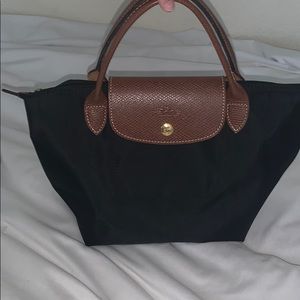 Longchamp Le Pilage small handbag in classic black